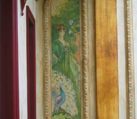 Gros plan d'un peinture Art Nouveau